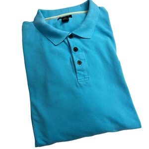 Knights Sportswear Polo Shirt Mens 3XLT Turquoise Blue Short Sleeve Tall‎ E24